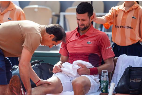 BREAKING NEWS:      NOVAK DJOKOVIC REVEALS THAT HIS CONSTANT KNEE INJURY IS BEGINNING TO TAKE…